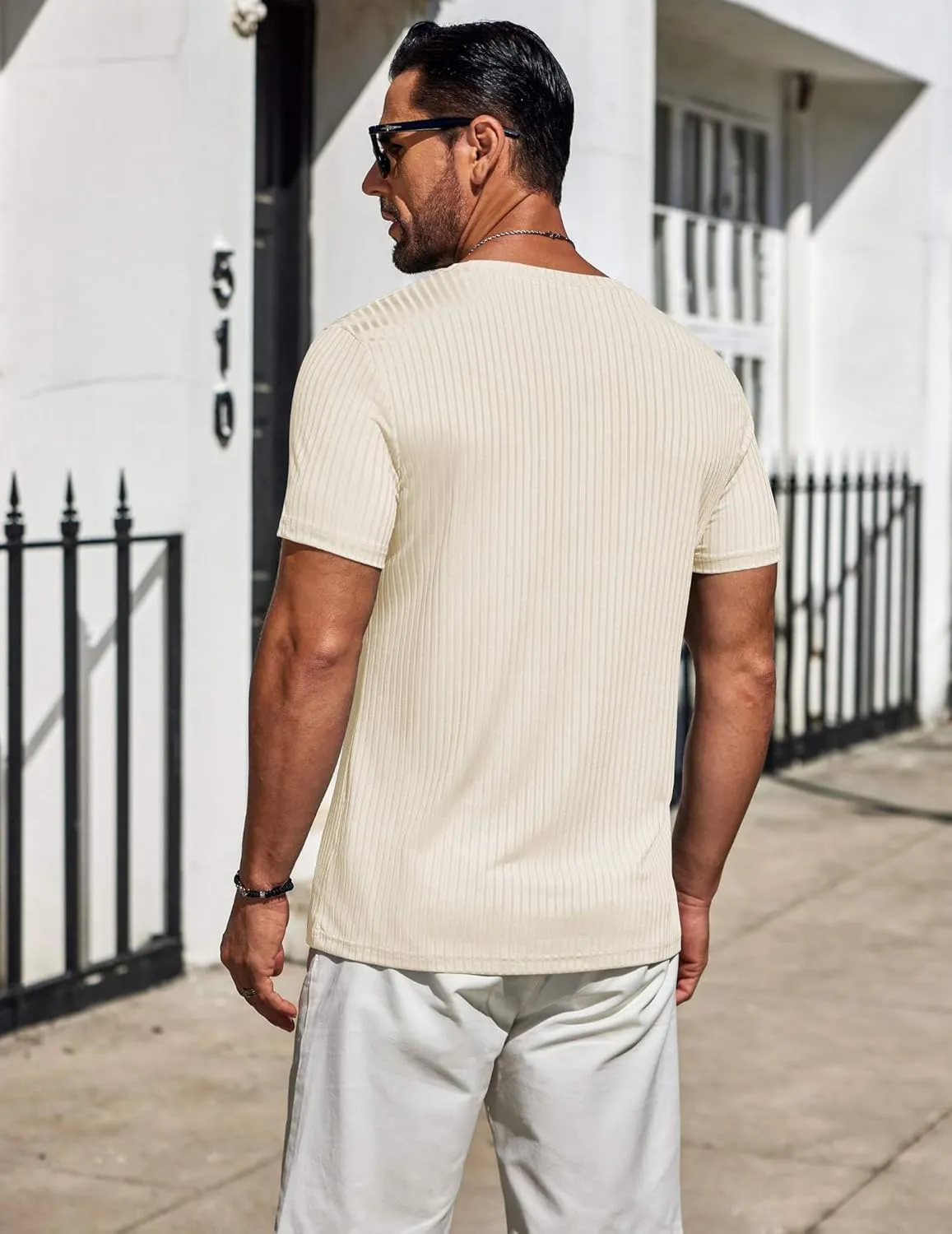COOFANDY Mens T-Shirts Short Sleeve Plain Tshirts Casual Crew Neck Basic T Shirt Soft Cooling Fitted Stretch Tee Shirts