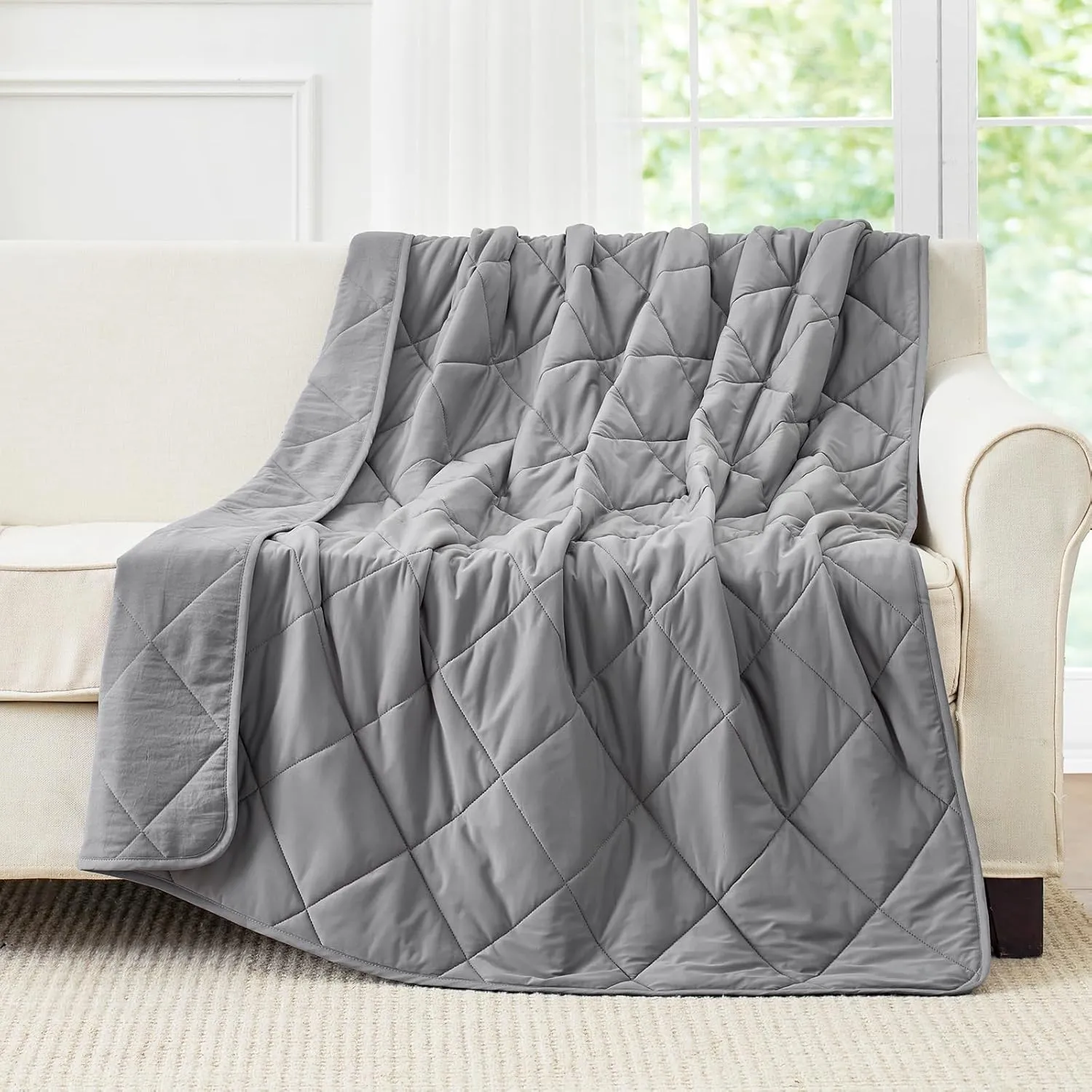 Cozy Bliss Cooling Throw Blanket for Hot Sleepers, Q-Max 0.4 Cooling Comfort 50x70, Cold Blankets for Night Sweats Sleeping, Ultra-Cool Lightweight Breathable Summer Blanket for Bed Travel