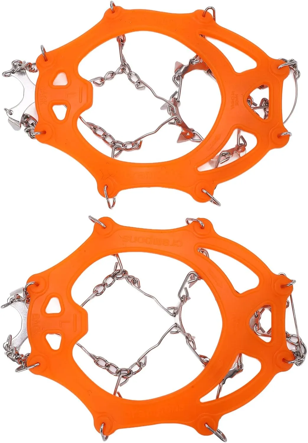Crampons for Hiking, 12 Tooth for Hiking Micro Spikes with 2Pcs for Mountaineering
