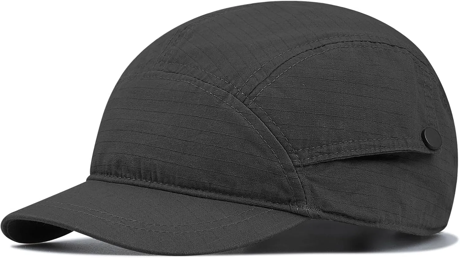 Croogo Short Brim 5 Panel Baseball Cap Cooling Trucker Dad Cap Adjustable Strap Cadet Cap Curved Brim Snapback Hats for Daily