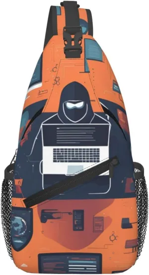 Cross Chest Bag Diagonally - Quality, Durable, and Spacious Shoulder Bag for Men and Women Hacker Attack Printing