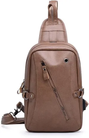 Crossbody Sling Backpack for Men with Adjustable Shoulder Strap Waterproof Chest Day Pack Backpacks