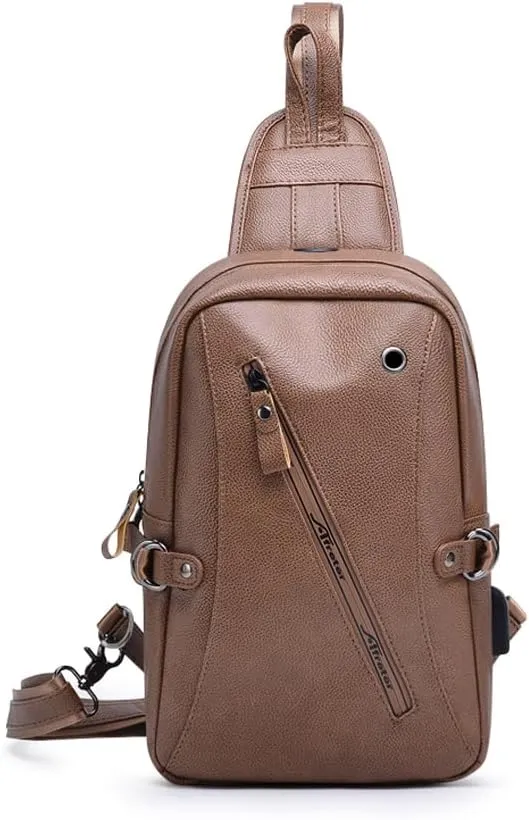 Crossbody Sling Backpack for Men with Adjustable Shoulder Strap Waterproof Chest Day Pack Backpacks