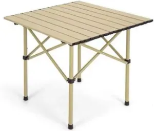 CrsaSwivo Camping Furniture Folding Portable Camping Table for Picnic Adjustable Height Roll-up Aluminum Camp Table