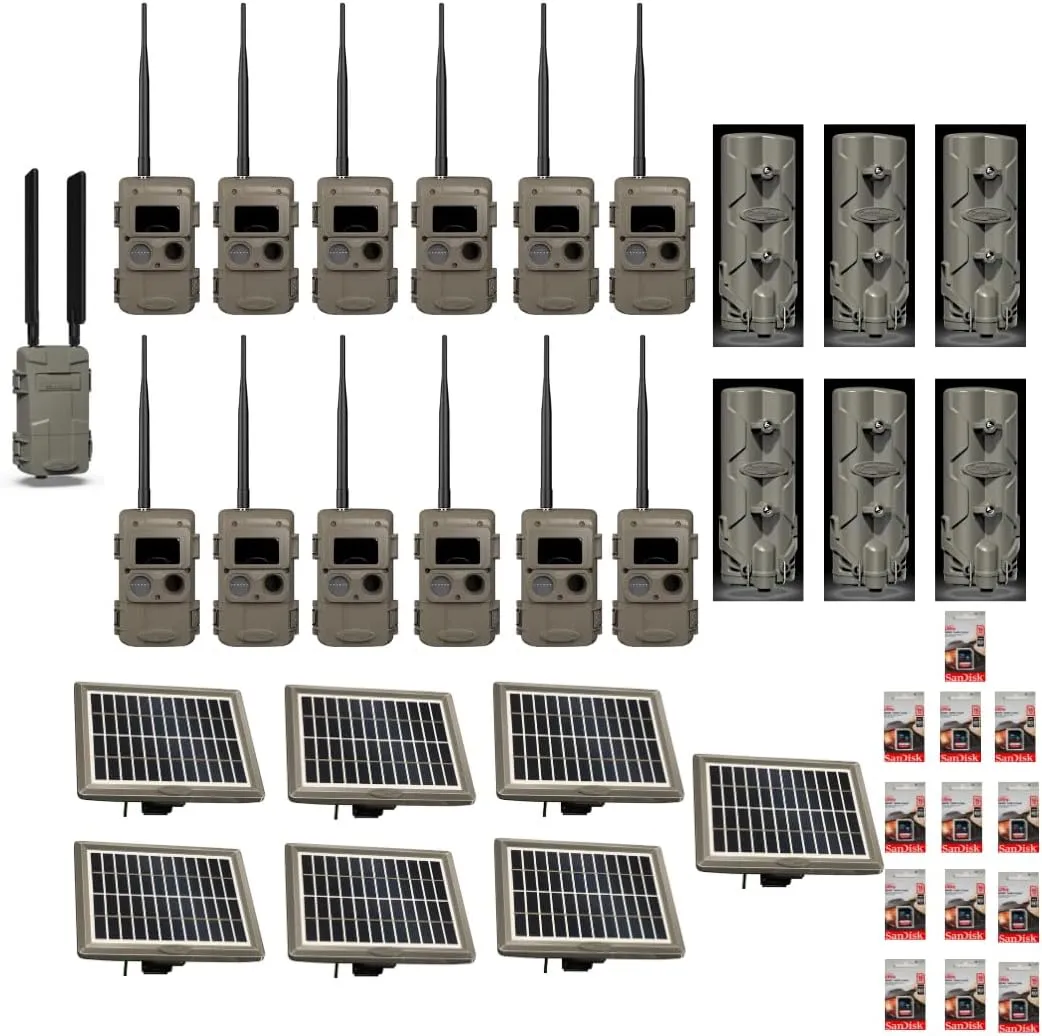 Cuddeback 1 L Series Cellular Camera Powered by Verizon or AT&T 12 IR Cameras L Series 7 Solar Power Banks Models PW-3600 6 Battery Power Banks Models P21-001 13 16GB SD Cards New