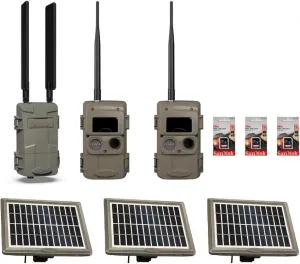 Cuddeback 1 L Series Home Cellular Unit Powered by Verizon or AT&T 2 Long Range IR Cameras L Series 3 Solar Power Banks Models PW-3600 3 16GB SD Cards New
