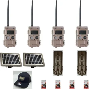 Cuddeback 4 Blackflash New L Series 2 Solar Power Banks PW-3600 2 Battery Power Banks Models P21-001 4 16GB SD Cards 1 Hat