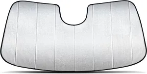 Custom Fit Windshield Foldable Sunshade for 2023 2024 2025 Ford E-Transit EV - Low Roof Cargo, Cutaway, Chassis Cab, Sun Shade Block UV Rays Visor Protector Dual-Purpose (Made in USA)