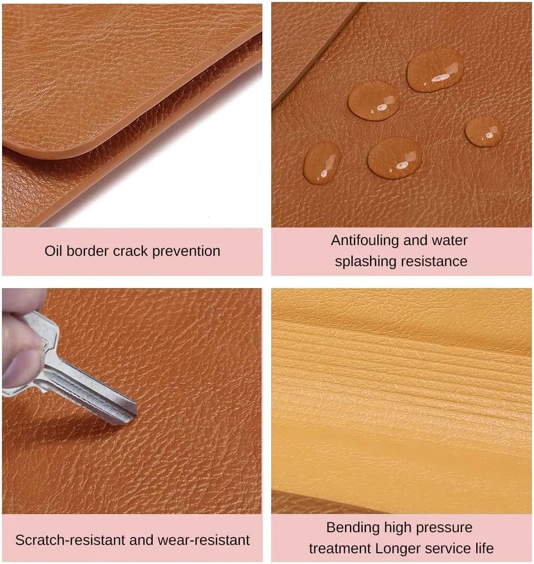 Custom Name Laptop Sleeve Case for MacBook Pro Air 13 14 15 16 11 12 inch M4 M3 M2 M1 Pro/Max Chip Retina A1534 A1278 A1286 Personalized Initials Engraved Surface Leather Bag Cover with Pouch, Brown