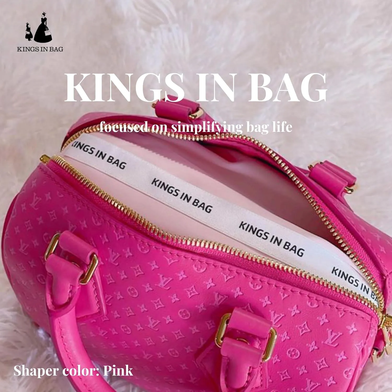 Custom Speedy Bag Pillow Insert, Purse Shaper Compatible with LV Speedy Bags, Luxury Handbag Filler with Silky Satin Surface and Soft Memory Foam Inner (Custom Color)