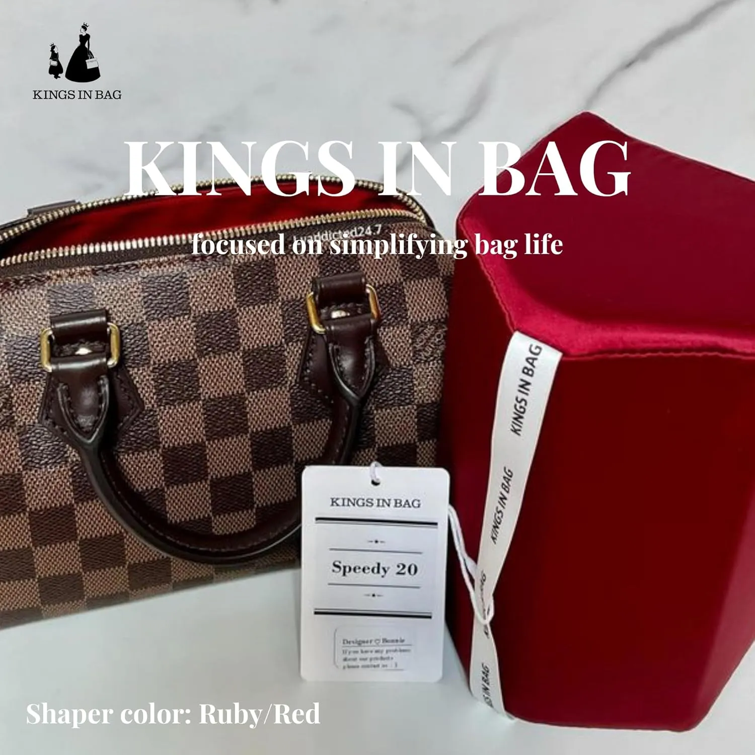 Custom Speedy Bag Pillow Insert, Purse Shaper Compatible with LV Speedy Bags, Luxury Handbag Filler with Silky Satin Surface and Soft Memory Foam Inner (Custom Color)
