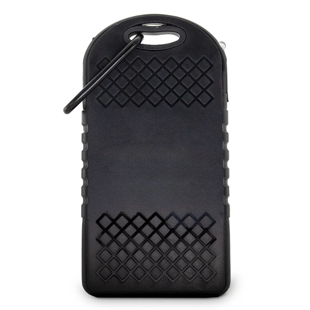 Custom UL® 4000 mAh Solar Power Bank w/ Carabiner