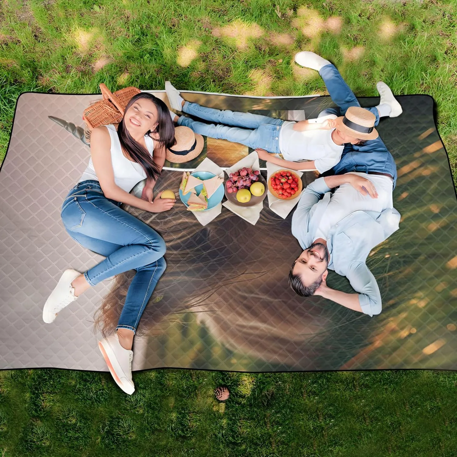 Cute Highland Cattle Unicorn Sand Blankets for Beach Sandproof Picnic Supplies Foldable Mat Print Camping Blanket for Grass 80" x 60"