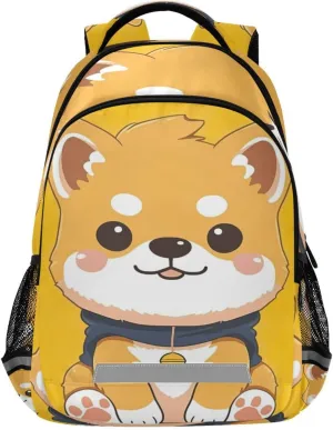 Cute Kawaii Dog Design Waterproof Backpack - Casual Outdoor Sports Daypack with Ergonomic Shoulder Straps#818