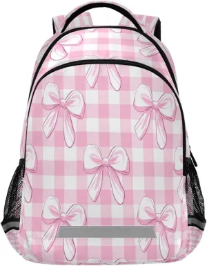 Cute Pink Bows Design Waterproof Backpack - Casual Outdoor Sports Daypack with Ergonomic Shoulder Straps#10