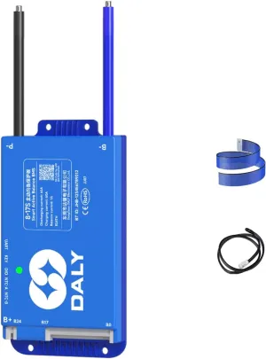 DALY BMS 48V 60A - 1A Active Balance Battery Management System, Build in Bluetooth for 16S LifePO4 Battery Pack - Ideal for Golf Carts, Electric Vehicles, Solar, Low Speed Vehicles, and More