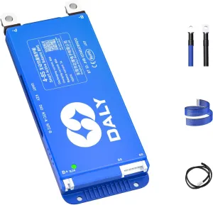 DALY BMS 48V 80A - 1A Active Balance Battery Management System, Build in Bluetooth for 15S LifePO4 Battery Pack - Ideal for Golf Carts, Electric Vehicles, Solar, Low Speed Vehicles, and More
