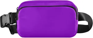 Dark Violet Fanny Belt Bag Waist Packs Crossbody Bags Bum Bag for Running Hiking Travel Workout Adjustable Strap for Women Men