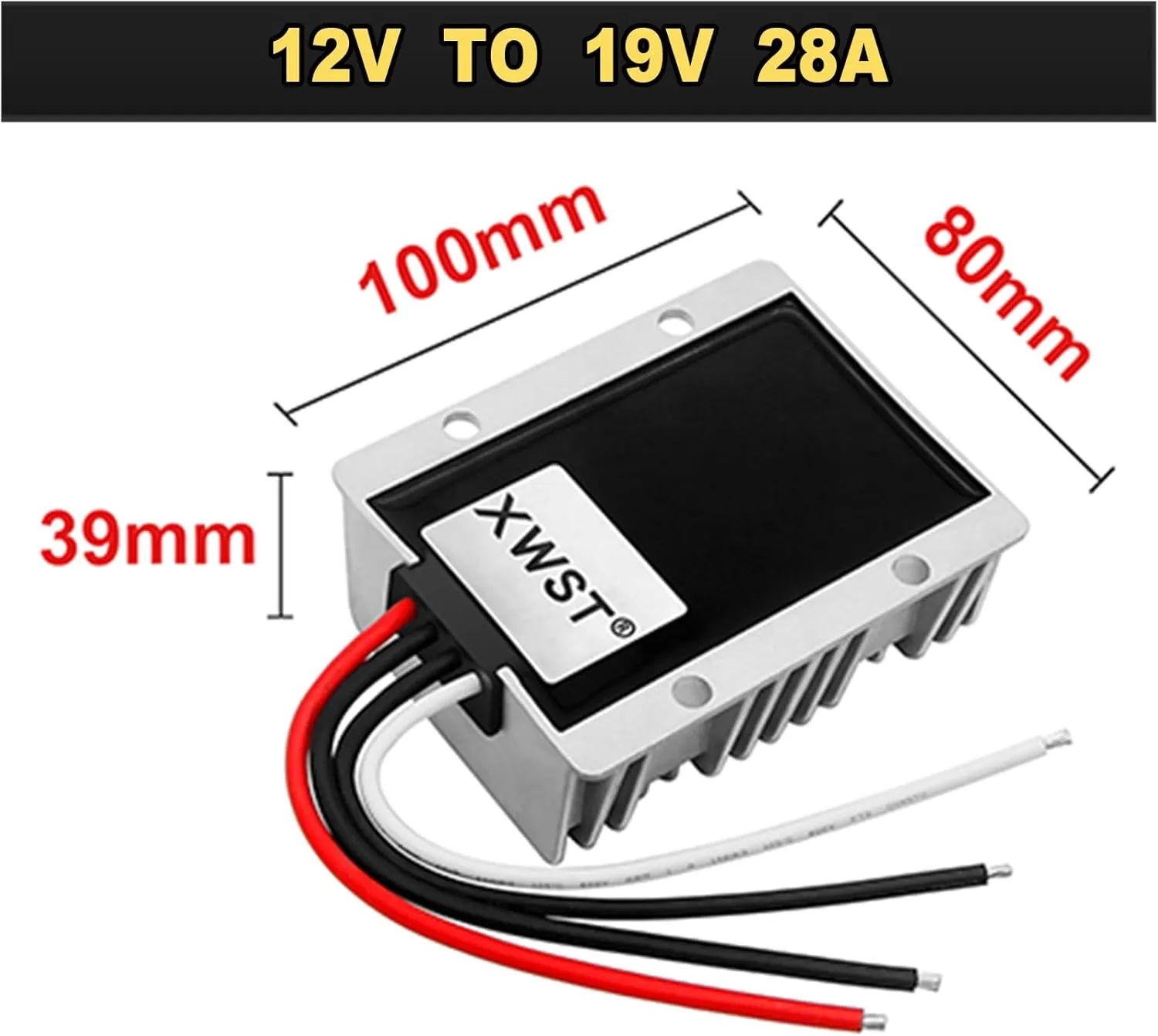 DC DC Converter 12V to 19V Boost Power Supply 20A 25A 28A Voltage Regulator Solar Inverter Waterproof Module(28A Aluminum XL)