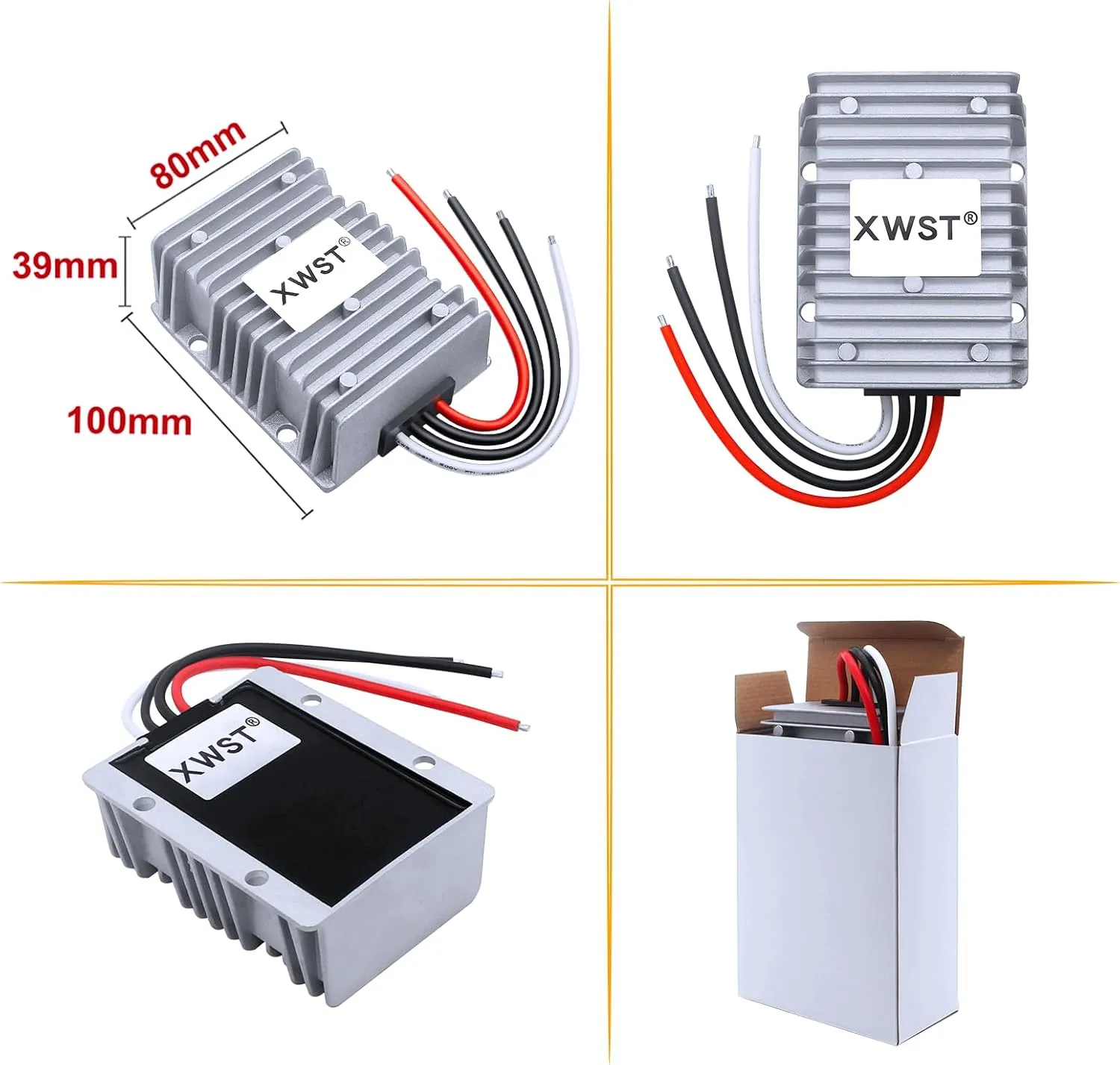 DC DC Converter 12V to 19V Boost Power Supply 20A 25A 28A Voltage Regulator Solar Inverter Waterproof Module(28A Aluminum XL)