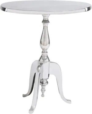 Deco 79 Aluminum Metal Side End Accent Table Small End Table, Side Table 18" x 12" x 22", Silver