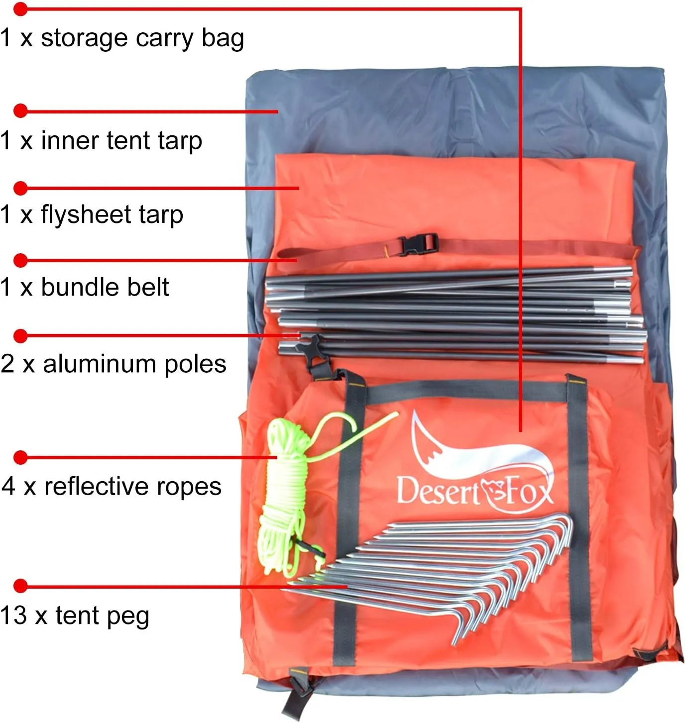 DESERT & FOX Camping Tents 1/2/3 Person,Outdoor Lightweight Backpacking Tent Waterproof 3 Season Tent for Family Hiking Hunting Mountaineering Travel