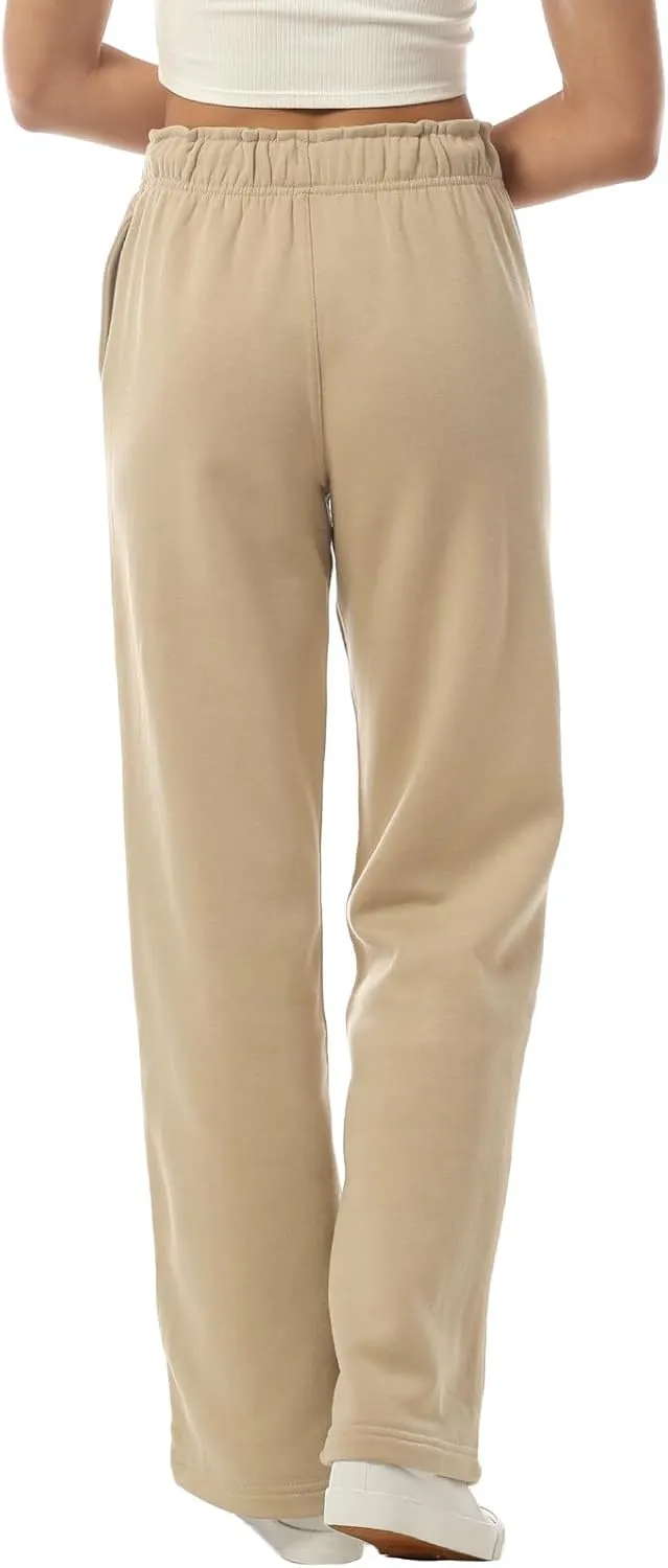 Design by Olivia Women's Sweatpants Baggy Wide Fleece Lined Straight Leg Pants Athletic Jogger