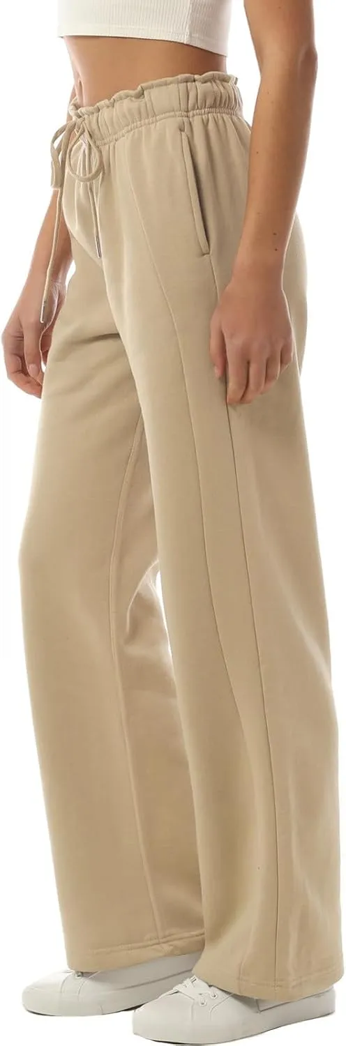 Design by Olivia Women's Sweatpants Baggy Wide Fleece Lined Straight Leg Pants Athletic Jogger