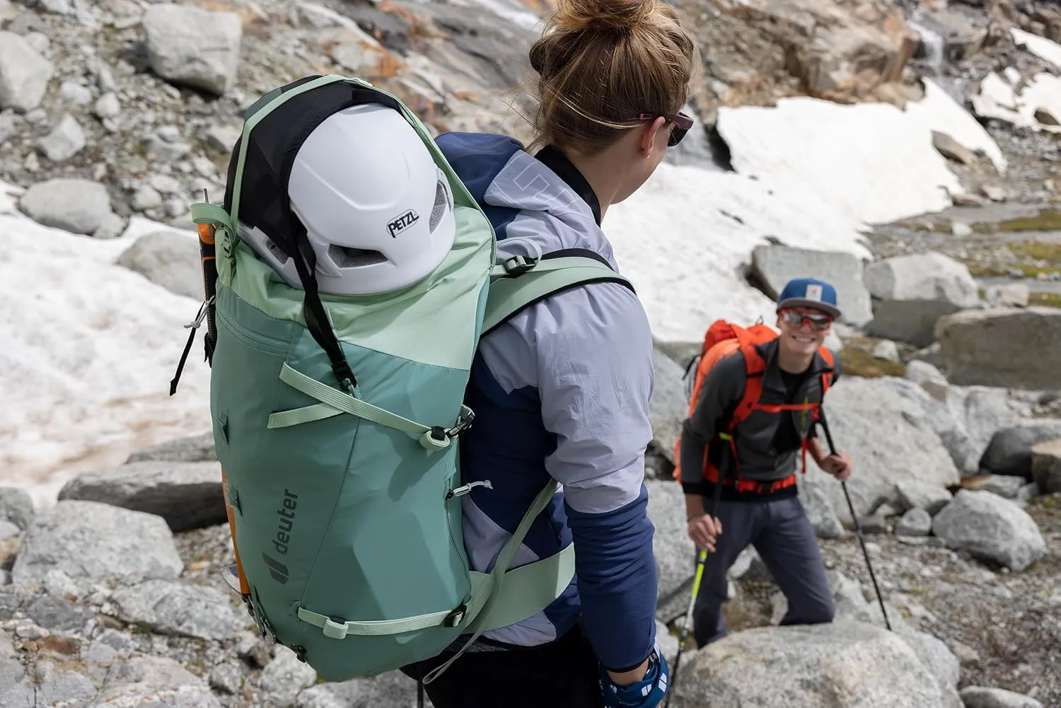 Deuter Guide 30L Backpack I Lightweight Alpine Climbing & Mountaineering Pack - Redwood-Papaya