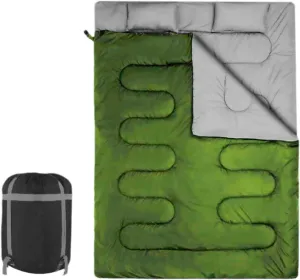 Double Sleeping Bag Equipment 2 Person Cover Detachable Versatile Backpacking Quilt Warm Camping Sleep Bag for Mountaineering