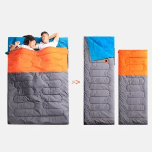 Double Sleeping Bag,Zipper Widened Thickened Adult Cotton Sleeping Bag,Warm Sleeping Bag for Outdoor Indoor