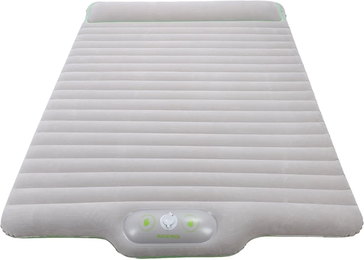 Double Sleeping Pad for Camping, 80 X 45 X 4.8 Portable Press Inflation Sleeping Mat, Inflatable Camping Bed for Camping Hiking Backpacking Backyard (Grey)