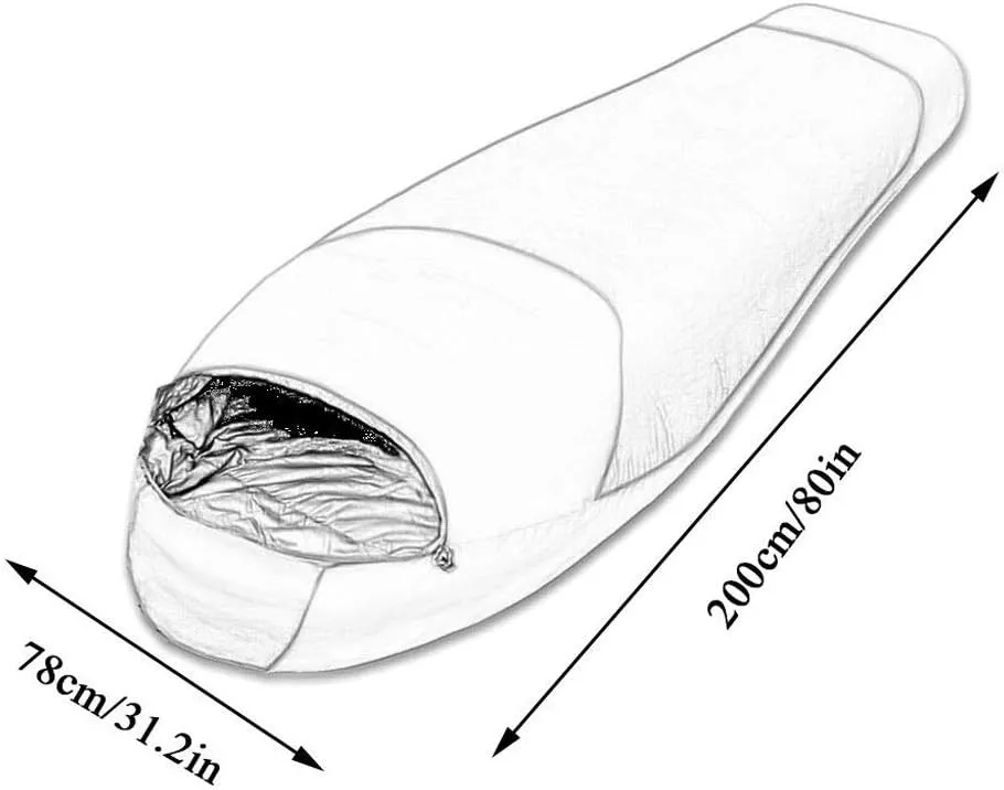 Down Sleeping Bag, Lightweight Men and Women Mummy Bag Designed for Backpacking
