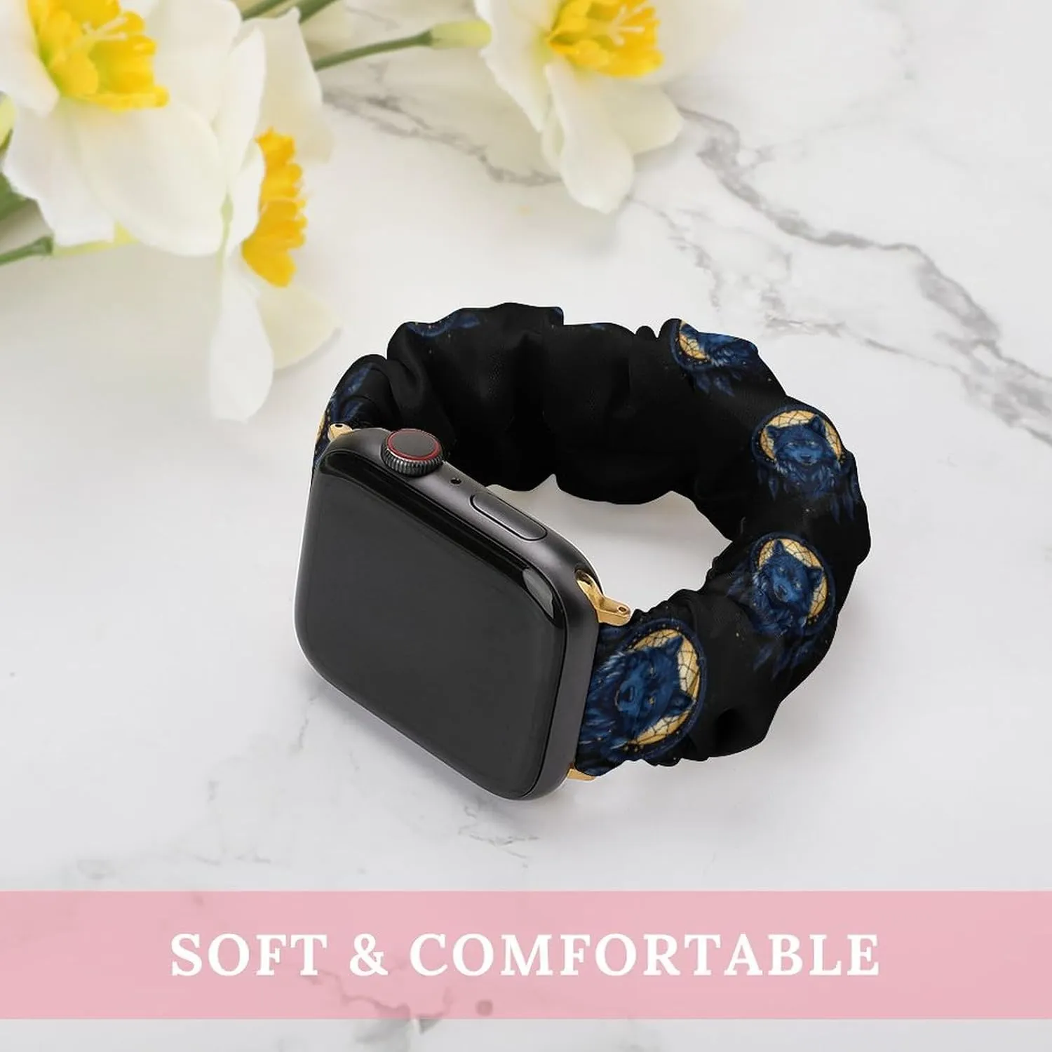 Dream-catcher Wolf Fashion Watch Strap Scrunchies Wristbands Compatible With IWatch Series