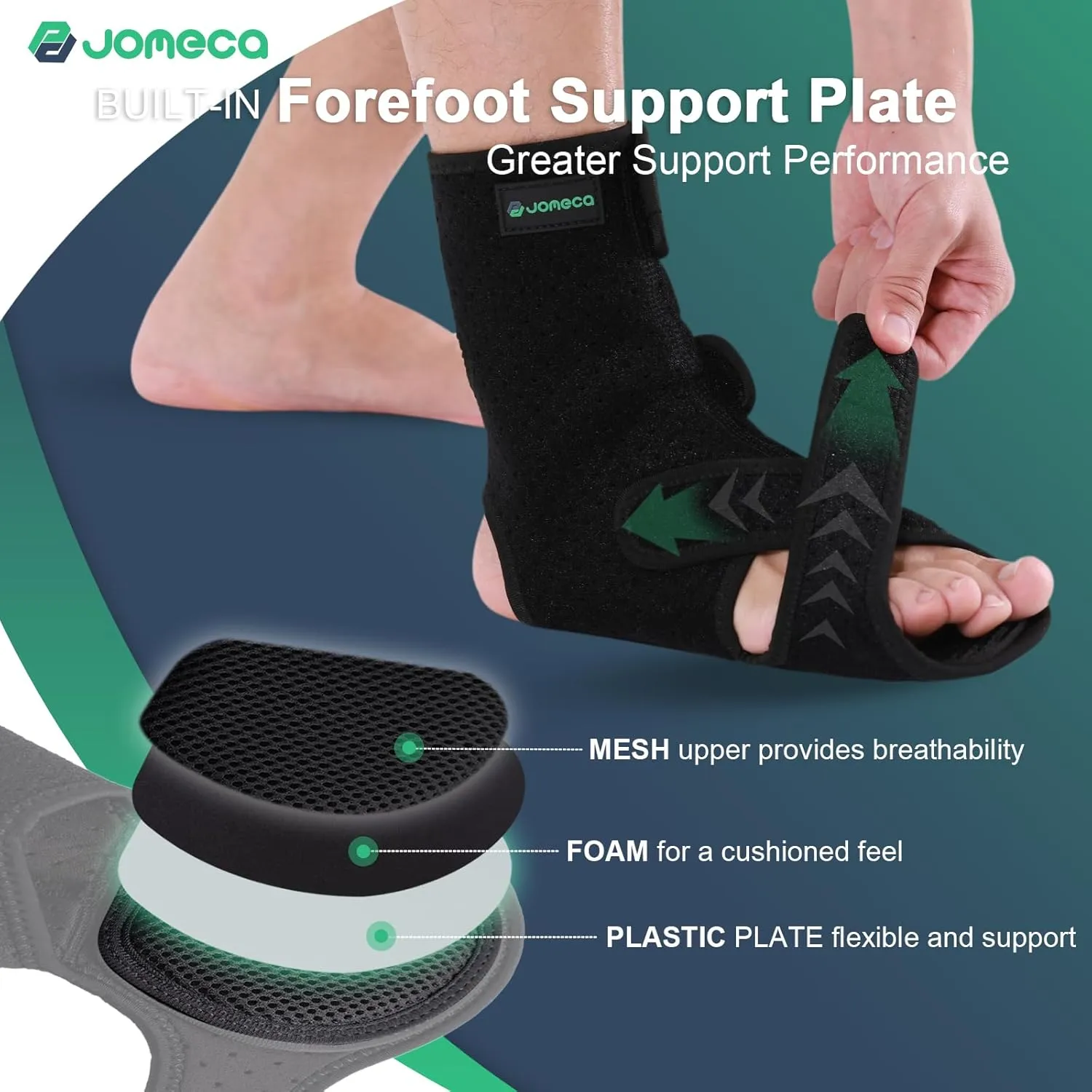 Drop Foot Brace with Arch Support Adjustable AFO Foot Orthosis Brace for Walking, Relieve the Instability of Lower Limbs by MS, TBI, Stroke, Cerebral Palsy, Fracture FSA or HSA Eligible (Left, Large)