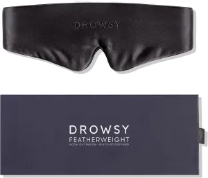 Drowsy Featherweight Silk Sleep Mask – Luxury Blackout Eye Mask for Sleeping & Travel, 100% Mulberry Silk, Lightweight Comfort, Adjustable Strap, Protects Skin & Hair - Moonlight Shadow