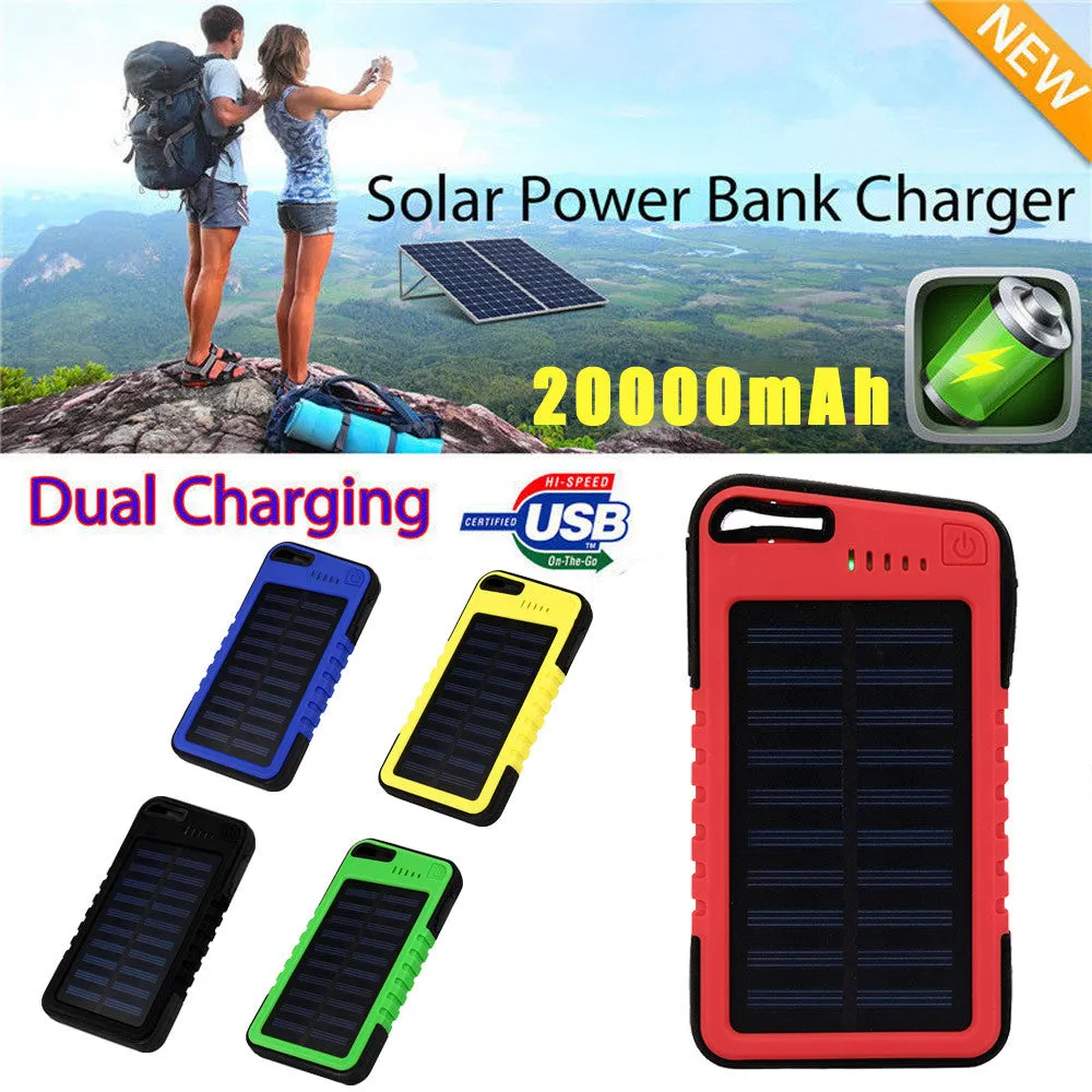 Dual-USB Waterproof Solar Power Battery Charger For All Phones - Free Product, Just Cover Shipping