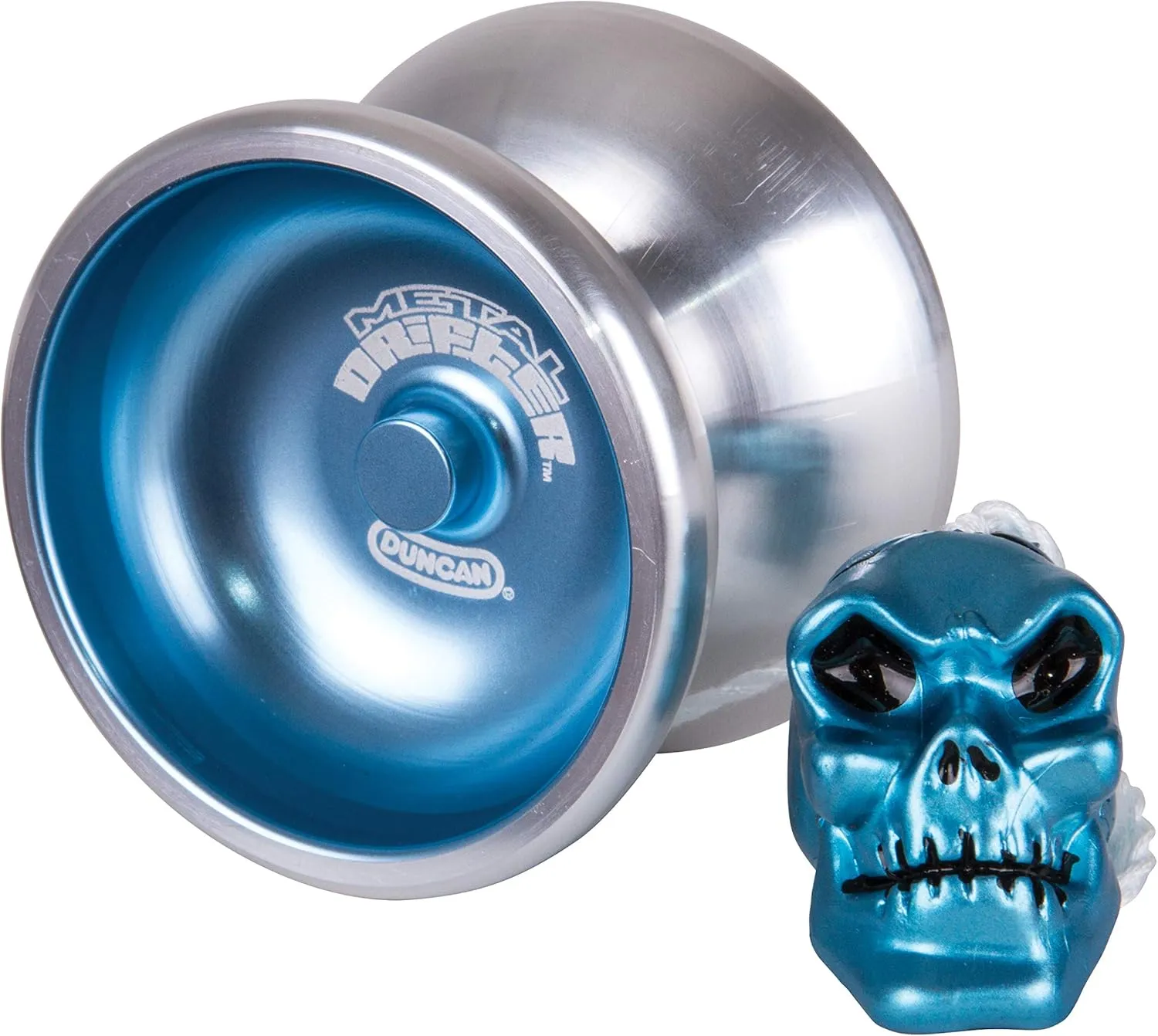 Duncan Toys Metal Drifter Yo-Yo, String Trick Yo-Yo with Counterweight, Ball Bearing Axle and Aluminum Body, Blue