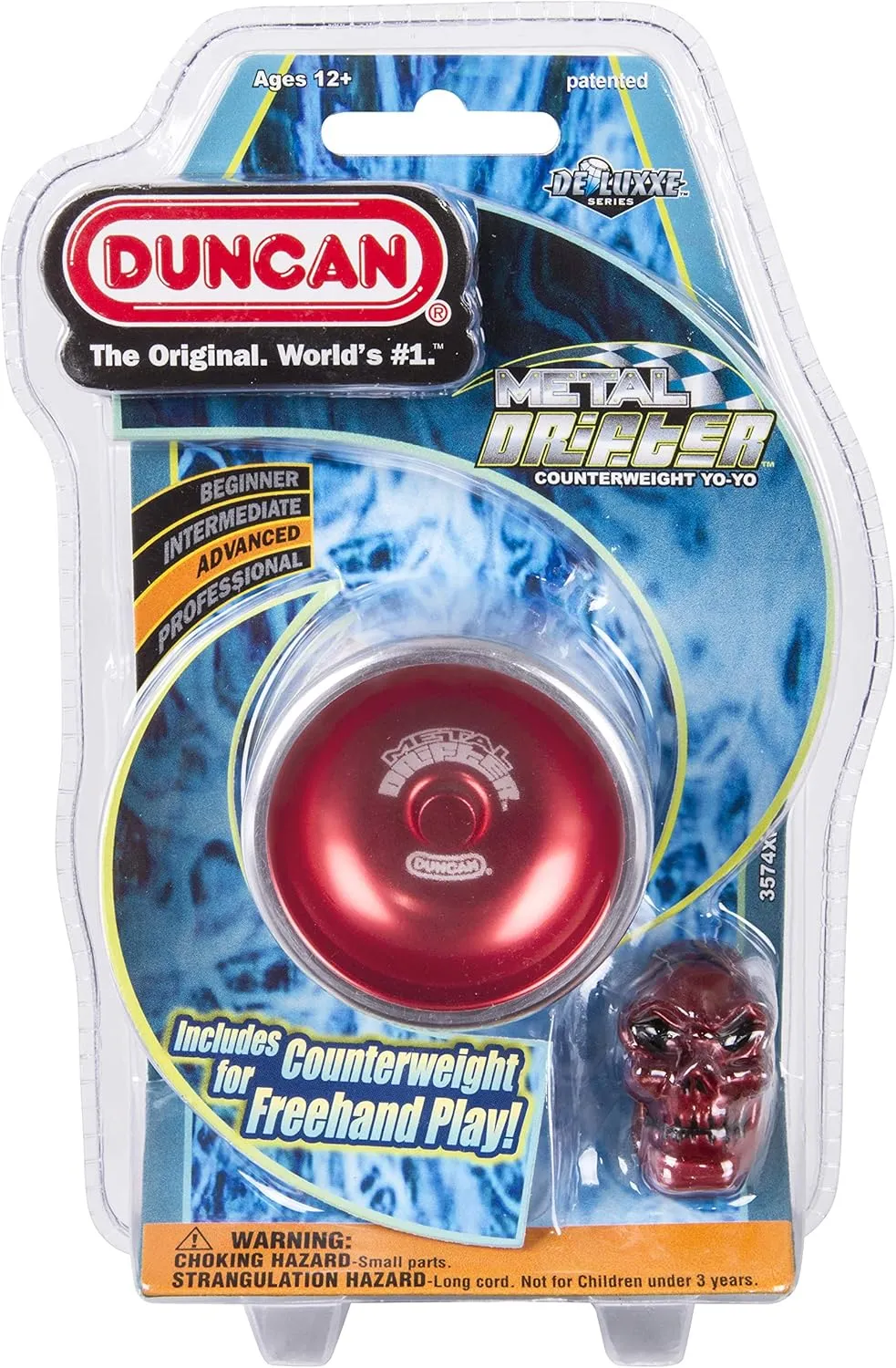 Duncan Toys Metal Drifter Yo-Yo, String Trick Yo-Yo with Counterweight, Ball Bearing Axle and Aluminum Body, Red