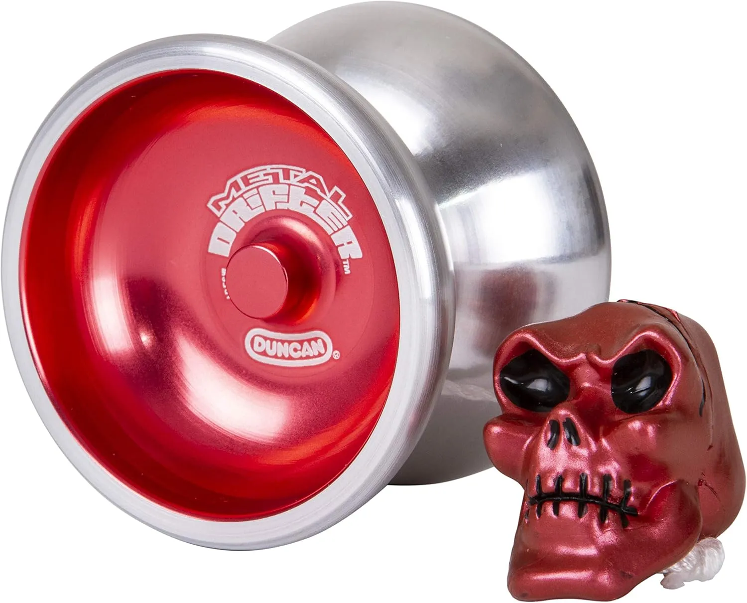 Duncan Toys Metal Drifter Yo-Yo, String Trick Yo-Yo with Counterweight, Ball Bearing Axle and Aluminum Body, Red