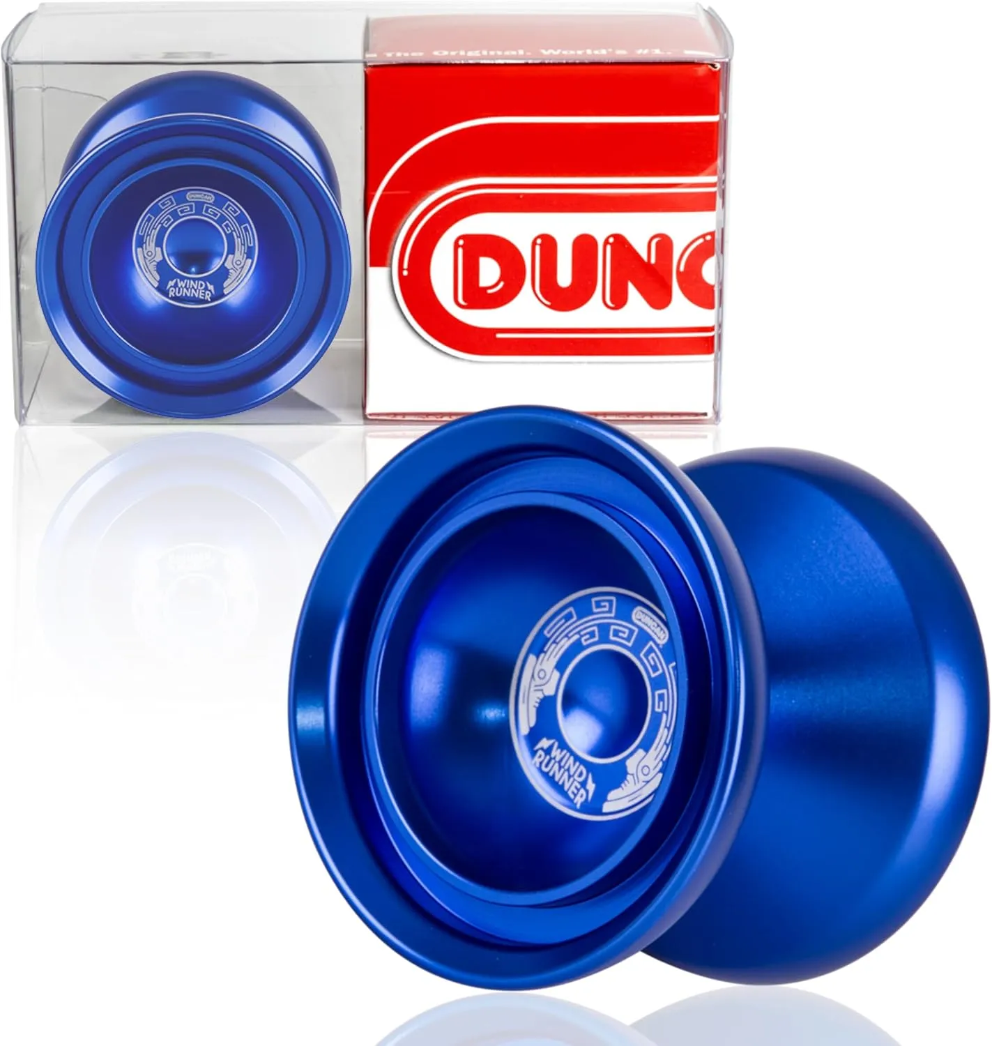 Duncan Toys Windrunner Yo-Yo [Blue] - Unresponsive Pro Level Aluminum Yo-Yo with Double Rim, Concave Bearing, SG Sticker Response
