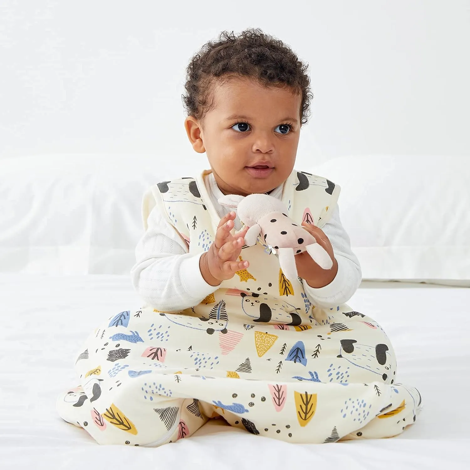 Duomiaomiao Baby Sleep Sack 12-24 Months 100% Cotton 2.5 TOG Winter Baby Wearable Blanket, Warm Quilted Comfy Toddler Sleeping Sack