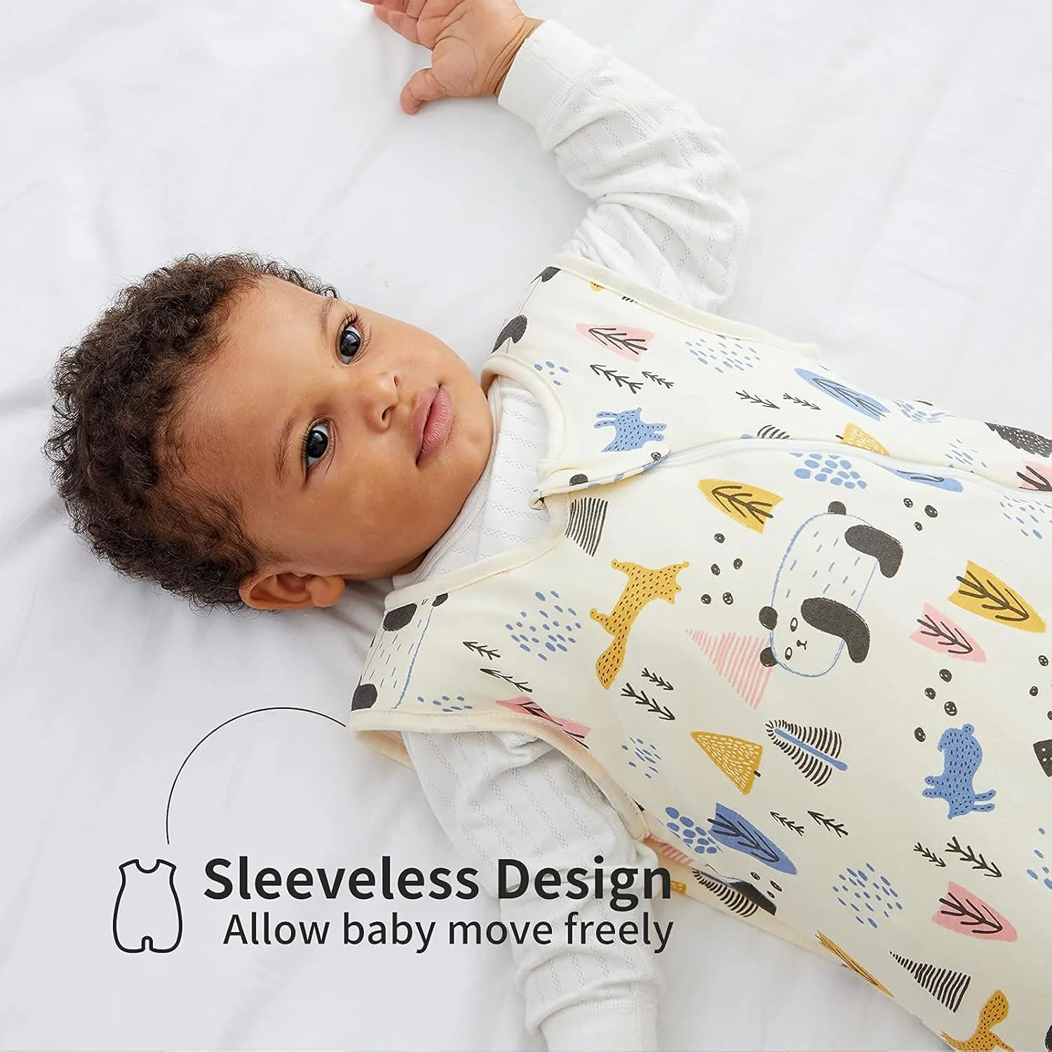 Duomiaomiao Baby Sleep Sack 12-24 Months 100% Cotton 2.5 TOG Winter Baby Wearable Blanket, Warm Quilted Comfy Toddler Sleeping Sack