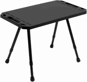 Ejoyous Foldable Camping Table, Aluminum Alloy Folding Table Adjustable Height Picnic Desk Outdoor Camping Gear for Tailgate Beach Camp (Black)