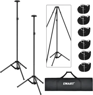 EMART Boat Cover Support Poles System with Metal Tripod Base, Adjustable Pontoon Boat Cover Support Poles with 3 Straps, Storage Bag, to Weatherproof The Canoe, Kayaks, Fishing Boat