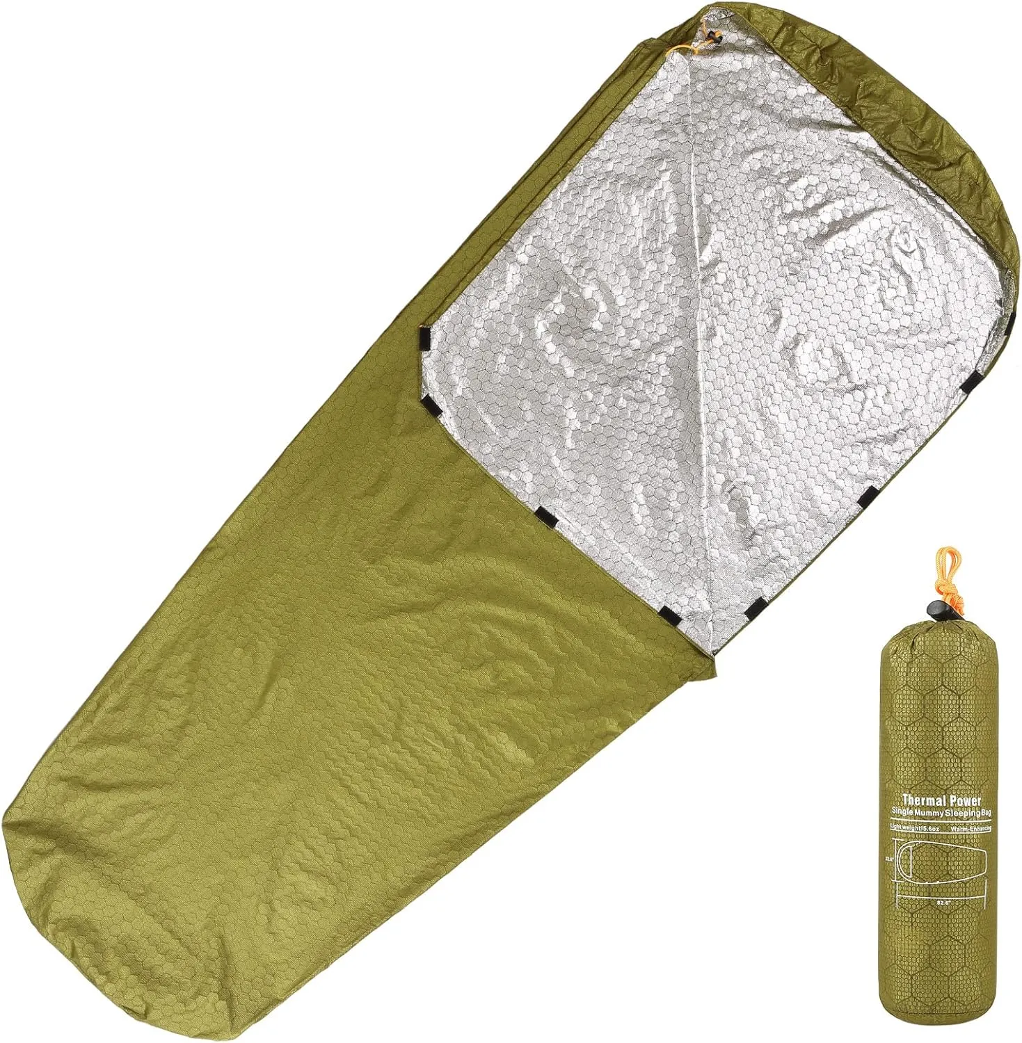 Emergency Sleeping Bag Lightweight Waterproof Thermal Emergency Blanket Survival Gear for Outdoor Adventure Camping Hiking Backpacking