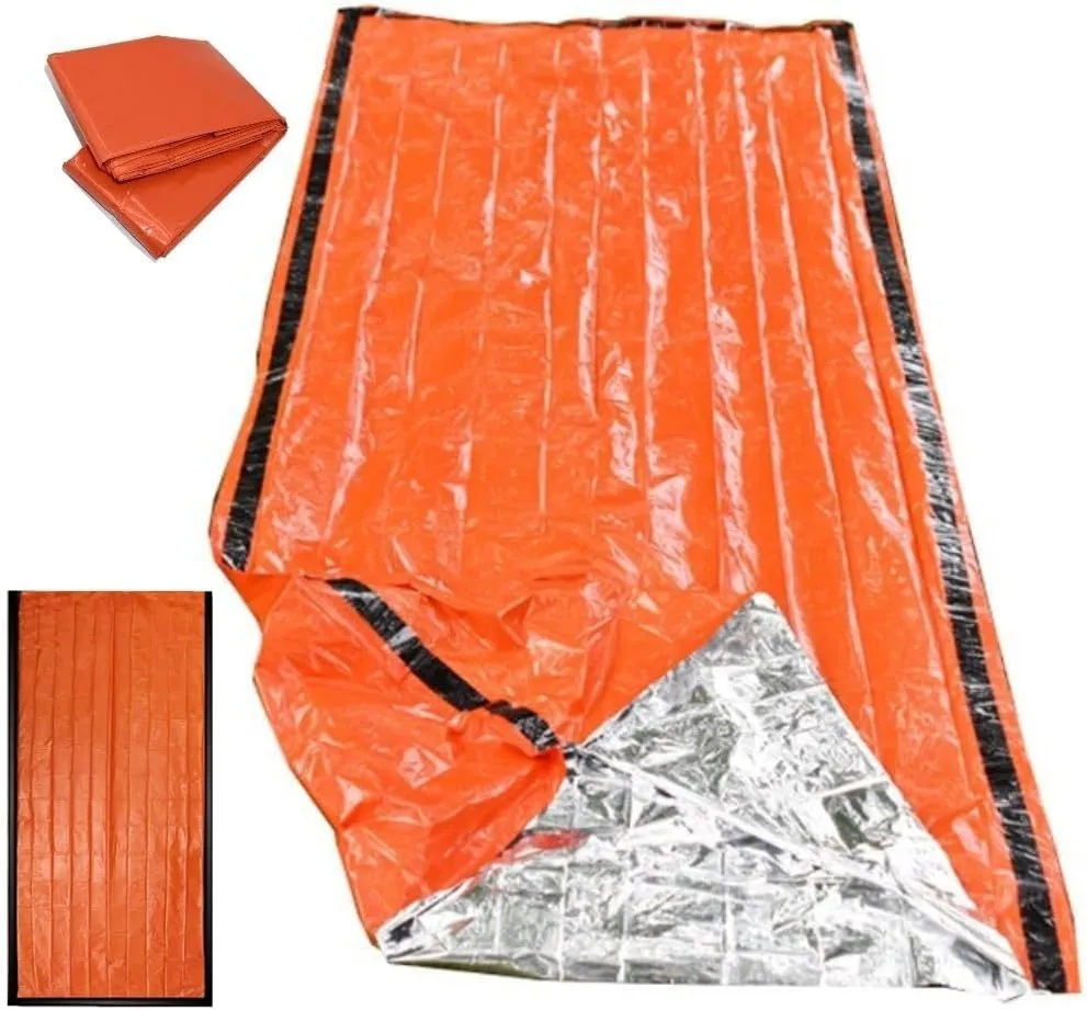Emergency Survival Sleeping Bag，Tiny Portable Thermal Waterproof Bivy Sack Blanket,Survival Sleeping Bag，Waterproof Thermal Bivy Sack for Outdoor