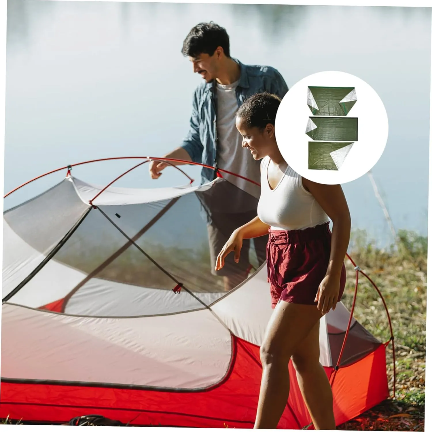 Emergency Tent Set Outdoor Tents Survival Sleeping Sack Blanket Tent Portable Tent Survival Tent Camping