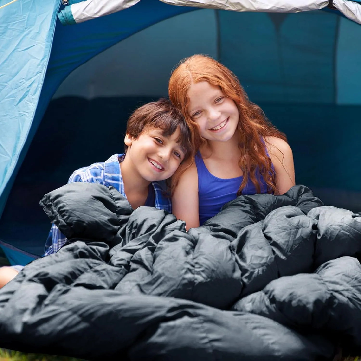 Envelope Camping Sleeping Bag 3 Seasons Warm & Cool Weather, Lightweight, Waterproof, Portable for Adults & Kids - Camping Gear Equipment Hiking Travel, Indoors and Outdoors