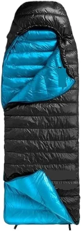 Envelope Duck Down Sleeping Bag - Ultra Warm & Lightweight for Camping and Hiking